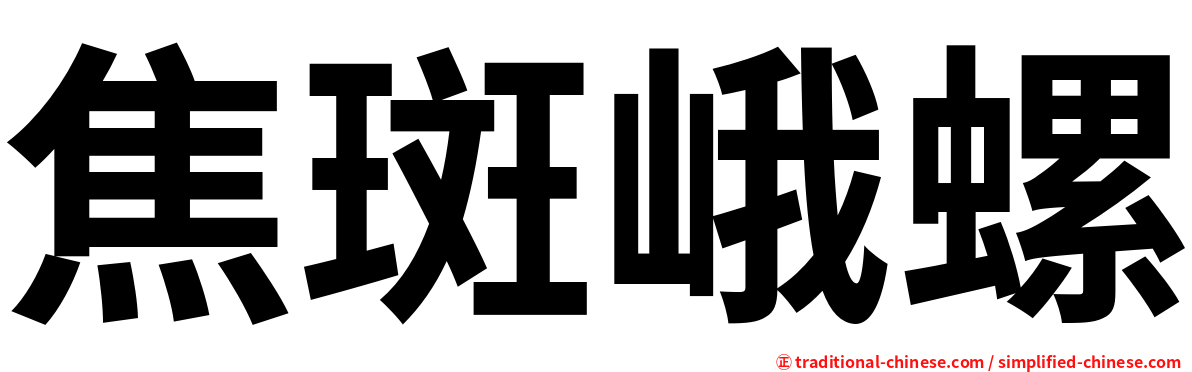 焦斑峨螺