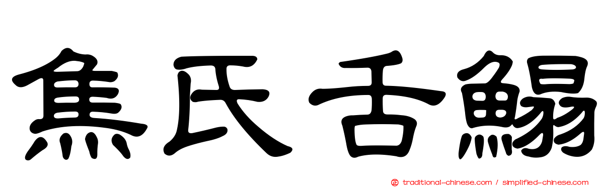 焦氏舌鰨