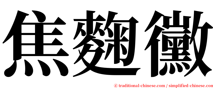 焦麴黴 serif font