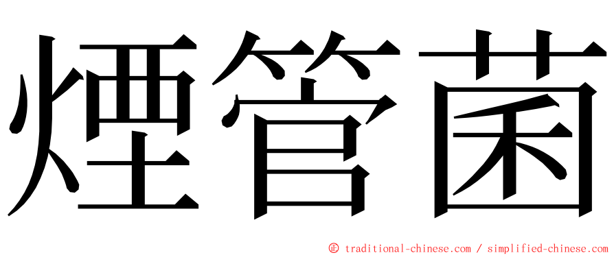 煙管菌 ming font