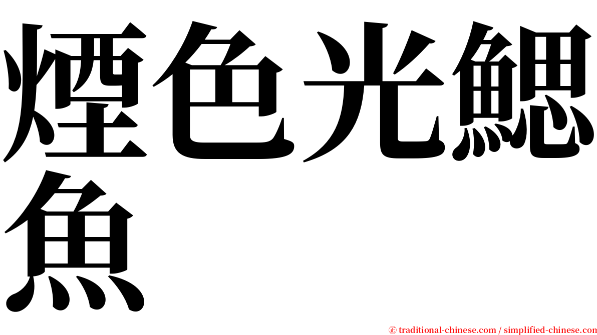 煙色光鰓魚 serif font