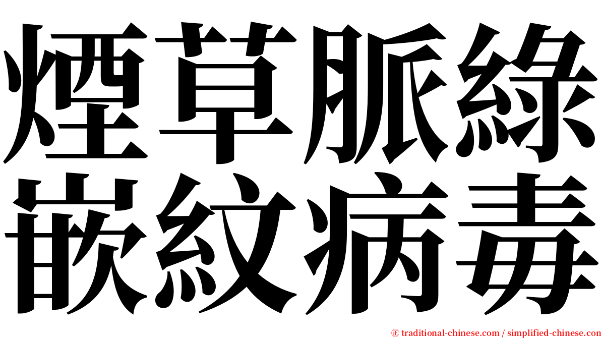 煙草脈綠嵌紋病毒 serif font