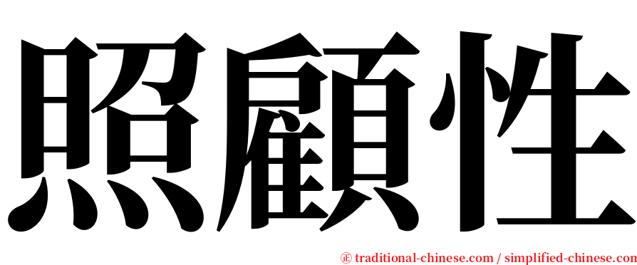 照顧性 serif font