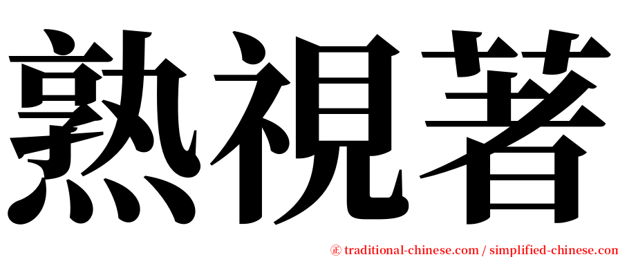 熟視著 serif font