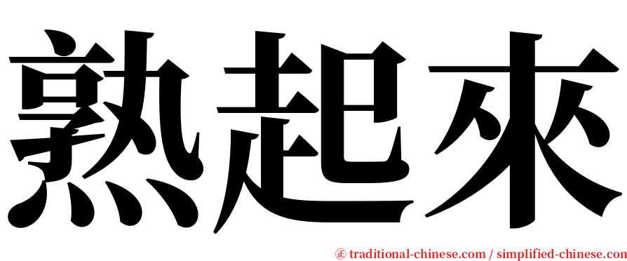 熟起來 serif font