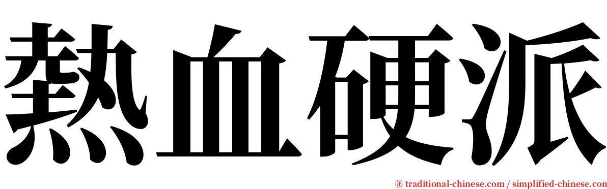 熱血硬派 serif font