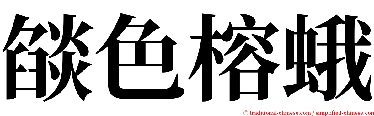 燄色榕蛾 serif font