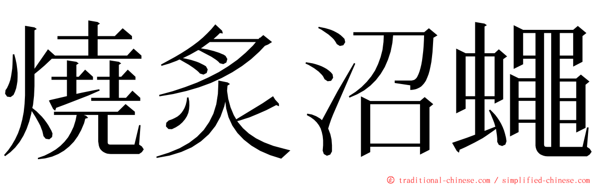 燒炙沼蠅 ming font