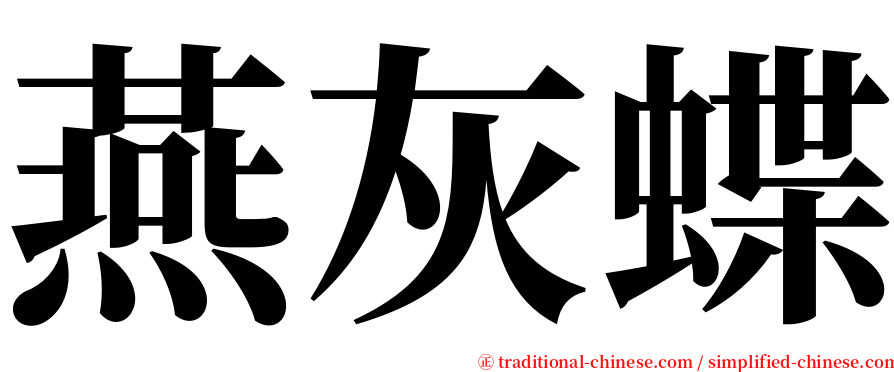 燕灰蝶 serif font