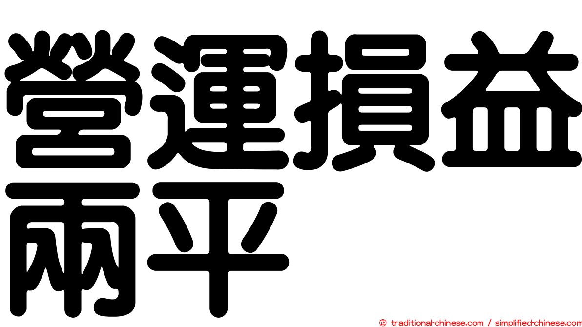 營運損益兩平
