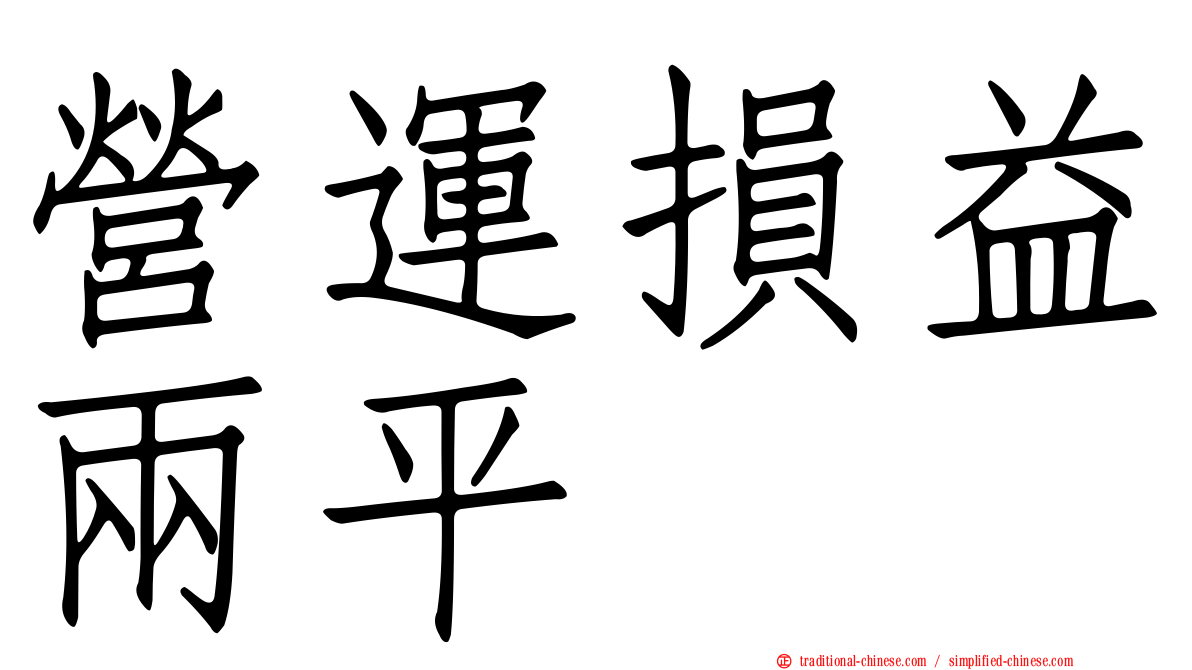營運損益兩平
