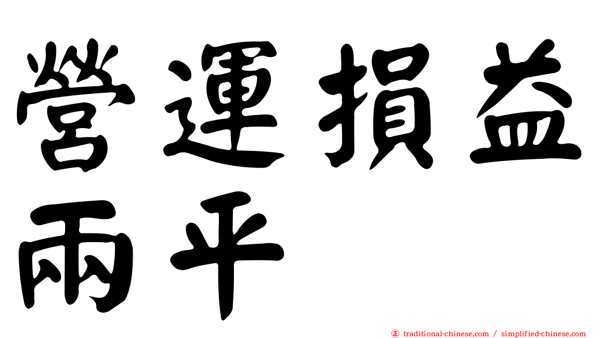 營運損益兩平