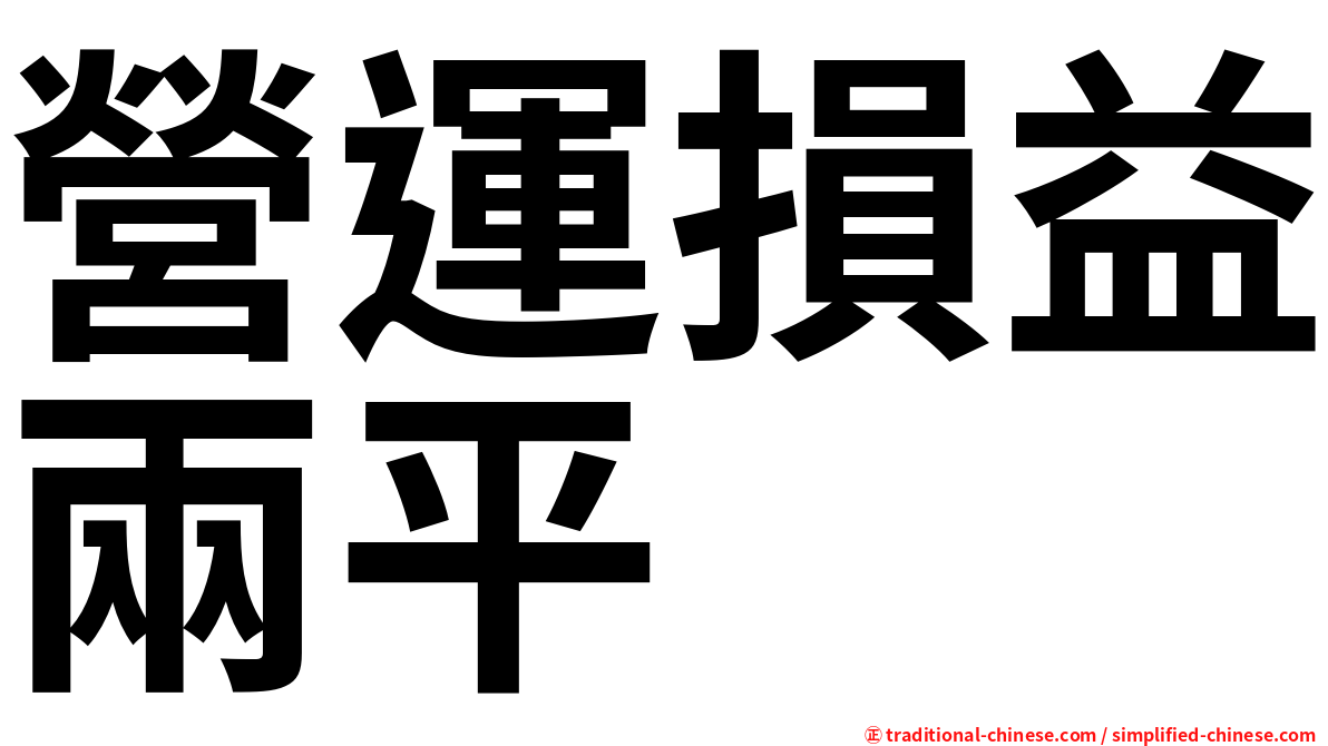 營運損益兩平