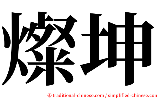 燦坤 serif font