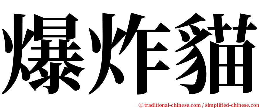 爆炸貓 serif font