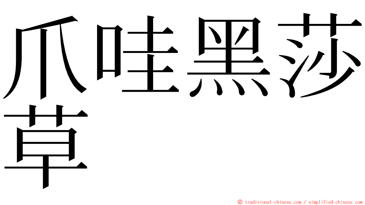 爪哇黑莎草 ming font