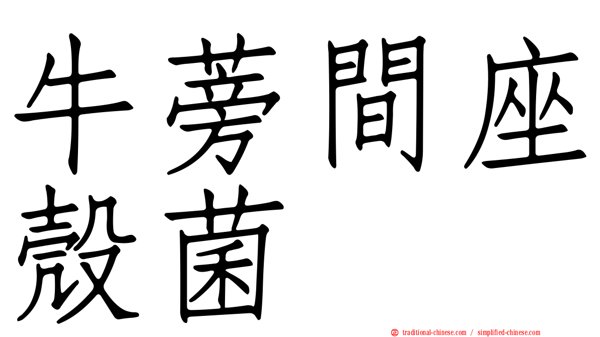 牛蒡間座殼菌