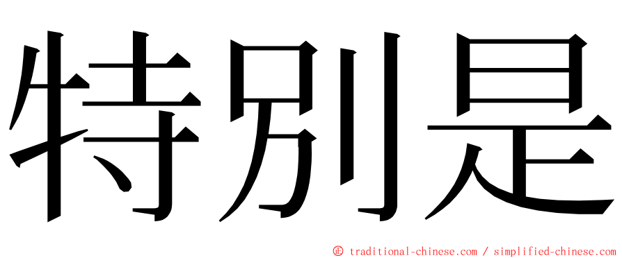 特別是 ming font