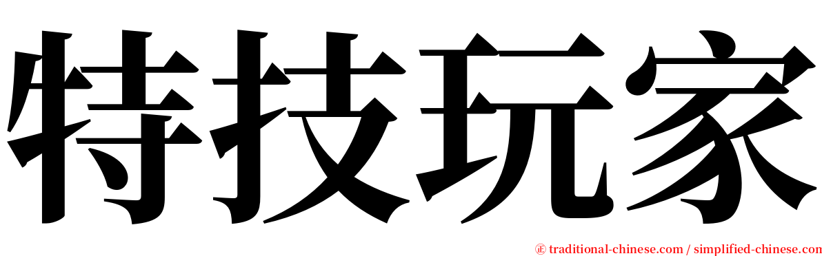 特技玩家 serif font