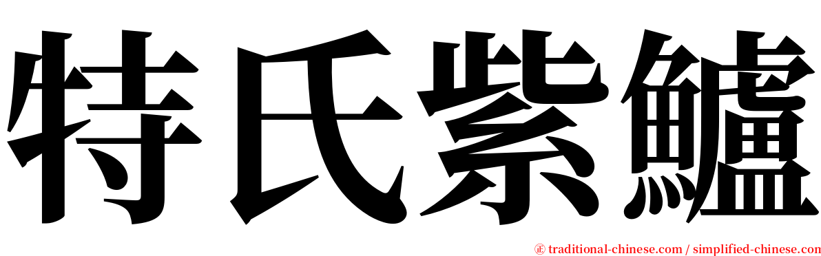 特氏紫鱸 serif font