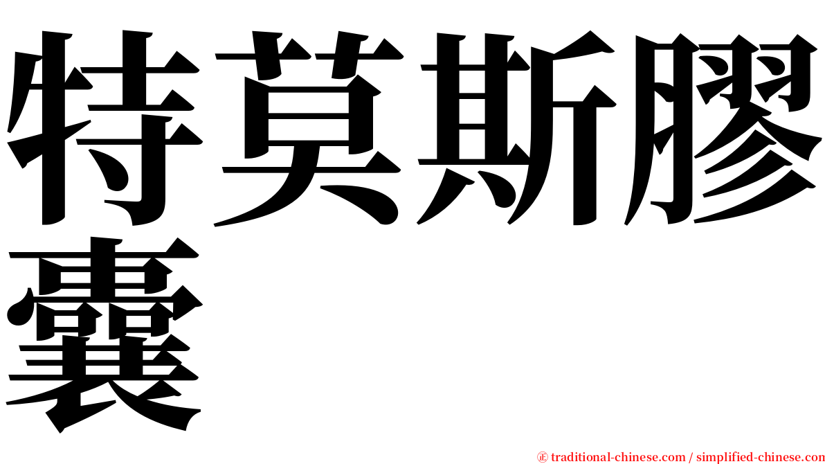 特莫斯膠囊 serif font