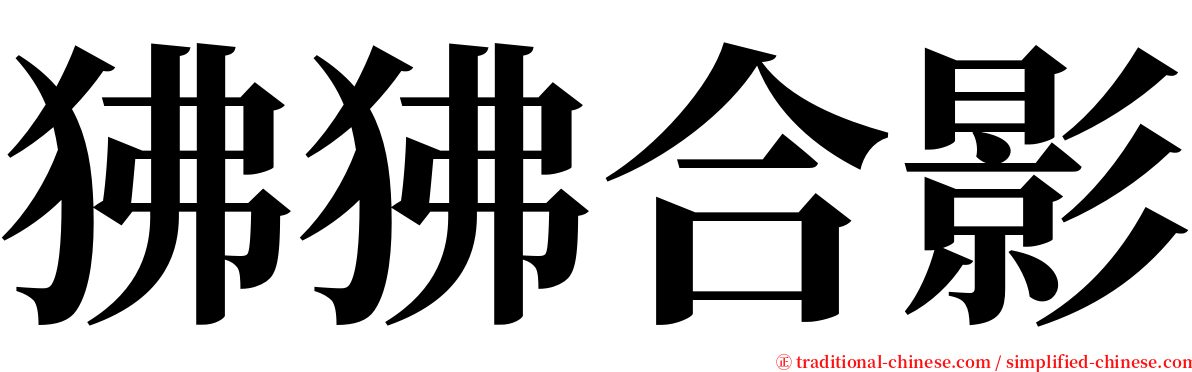 狒狒合影 serif font