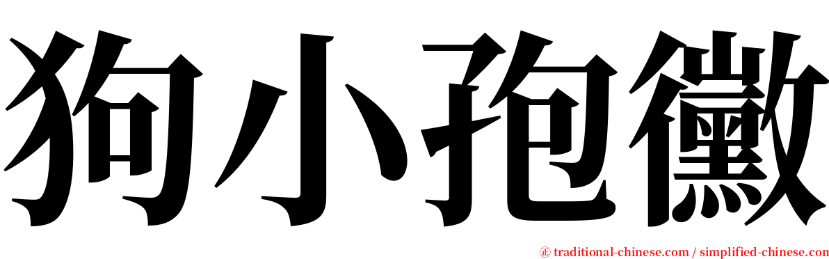 狗小孢黴 serif font