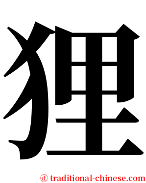 狸 serif font