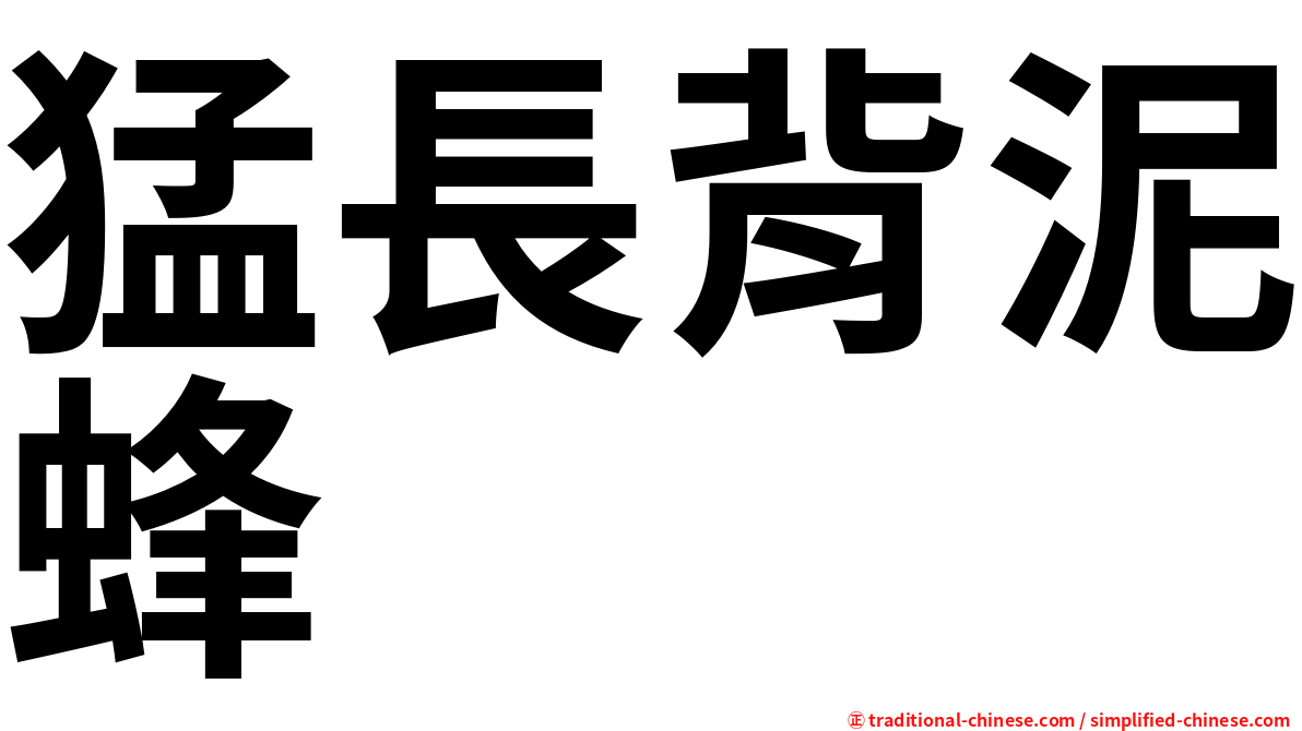 猛長背泥蜂