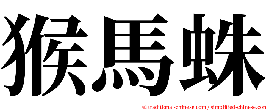 猴馬蛛 serif font