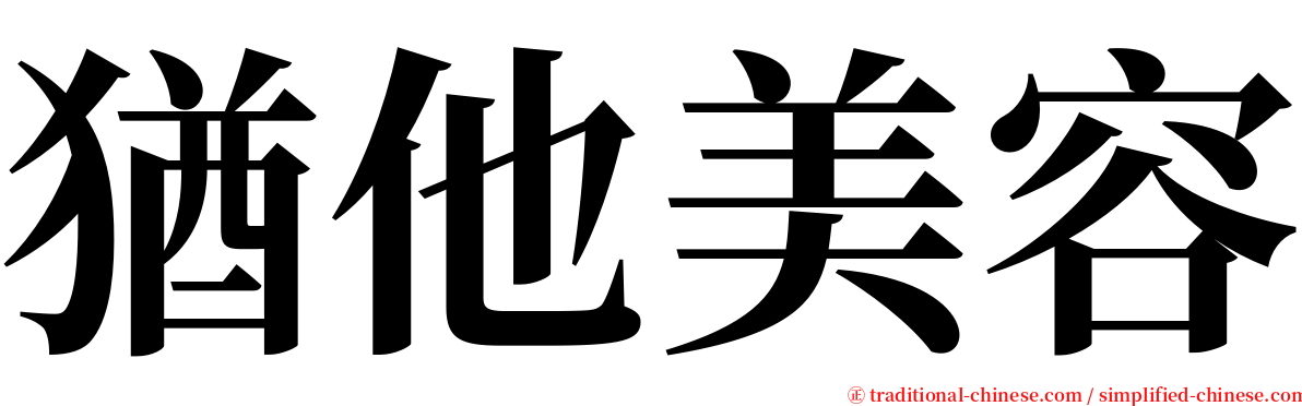 猶他美容 serif font