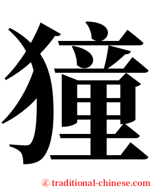 獞 serif font