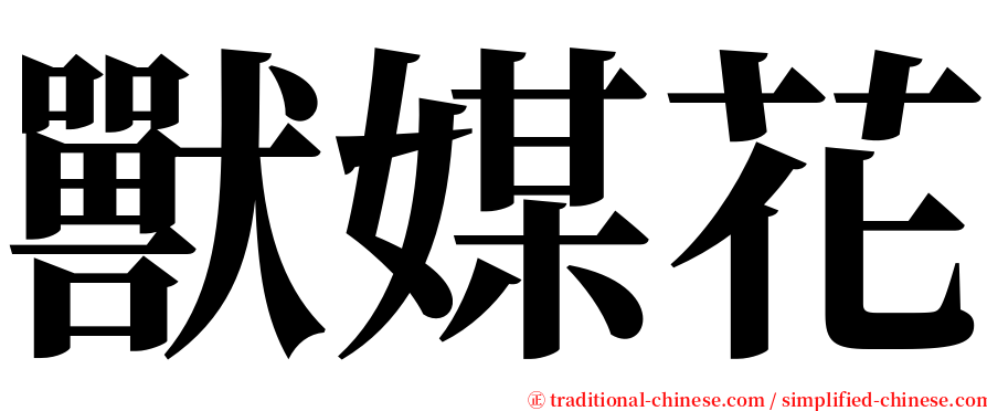 獸媒花 serif font