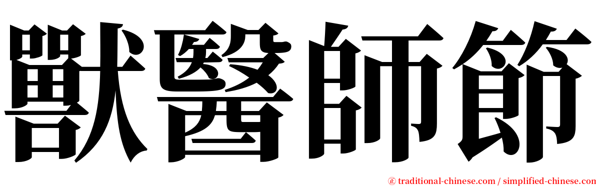 獸醫師節 serif font