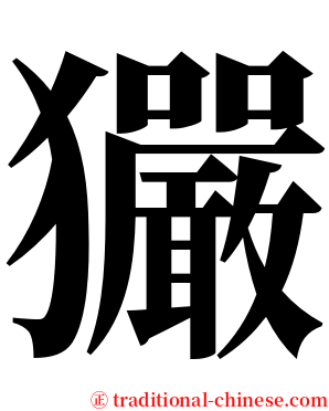 玁 serif font