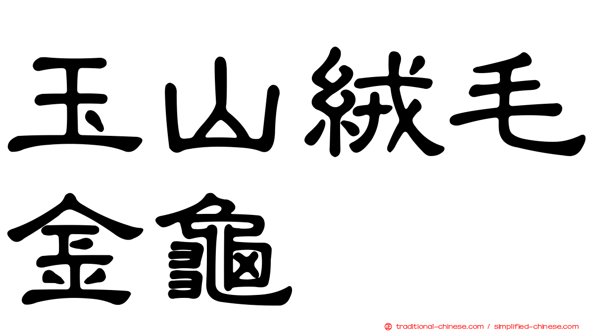 玉山絨毛金龜