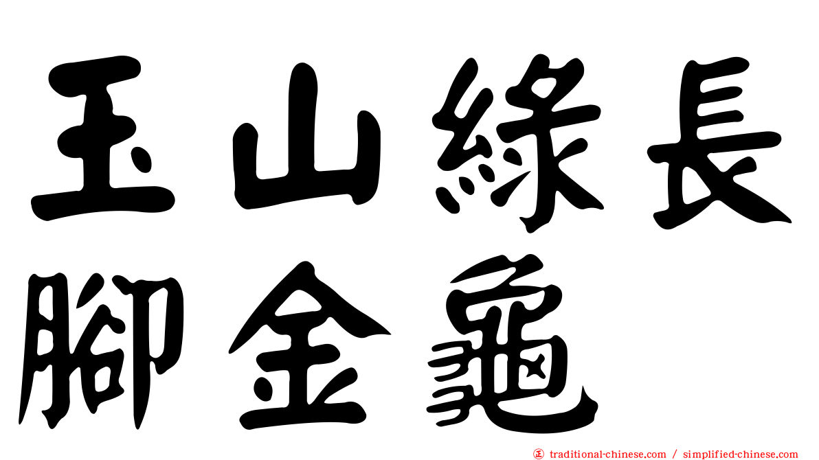 玉山綠長腳金龜
