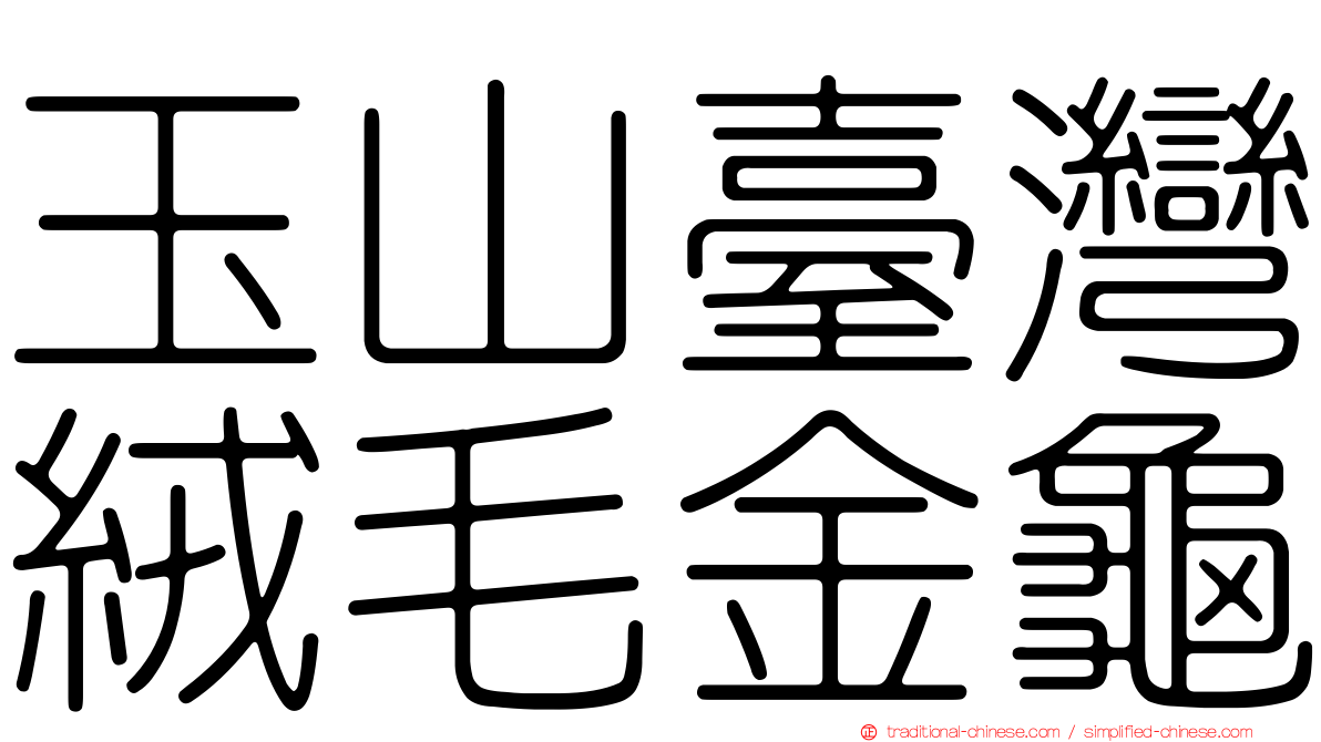 玉山臺灣絨毛金龜