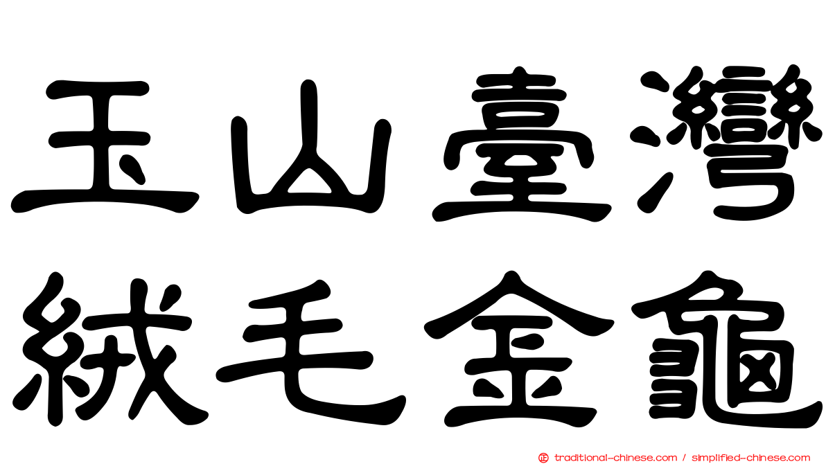 玉山臺灣絨毛金龜