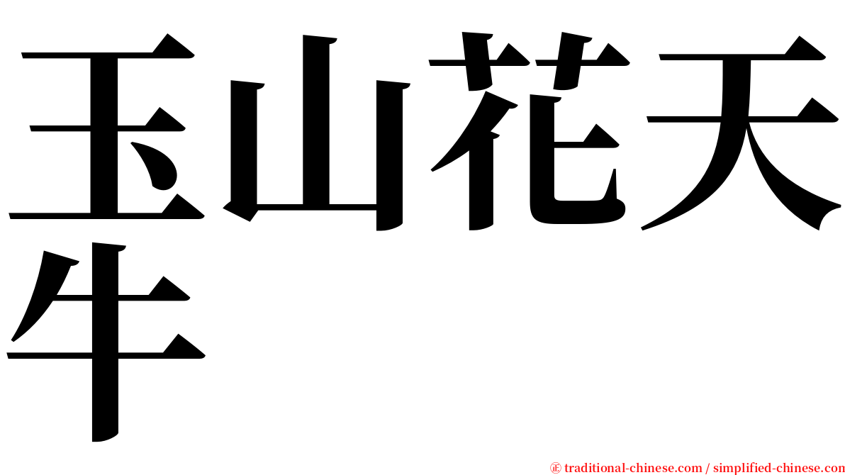 玉山花天牛 serif font