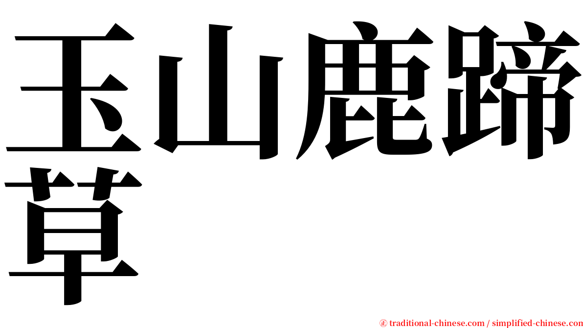 玉山鹿蹄草 serif font