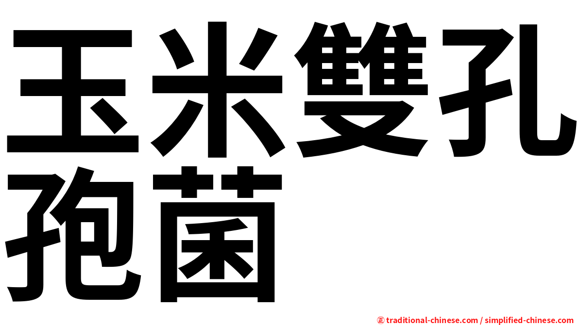 玉米雙孔孢菌