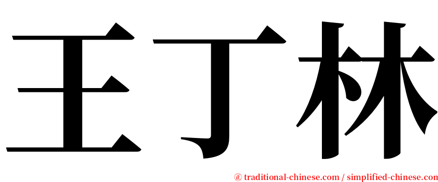 王丁林 serif font