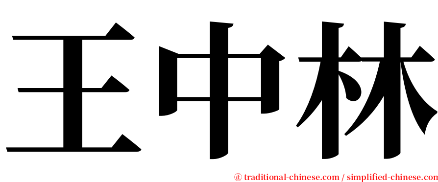 王中林 serif font
