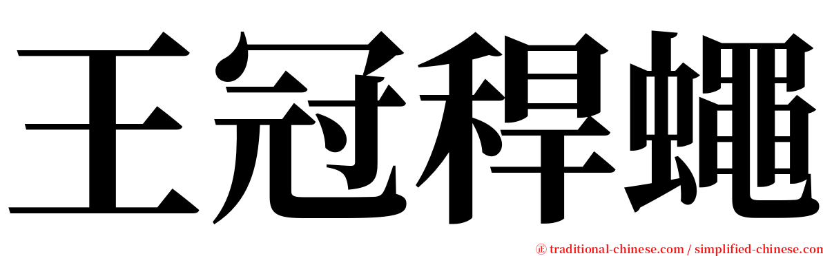 王冠稈蠅 serif font