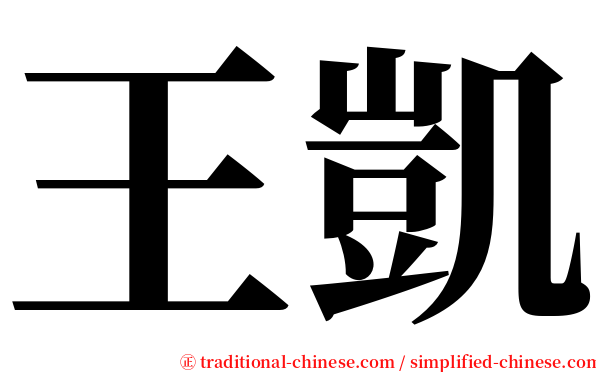 王凱 serif font