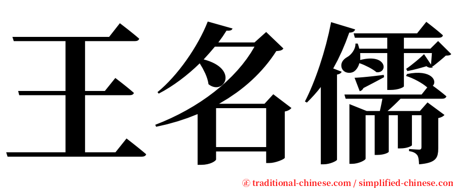 王名儒 serif font