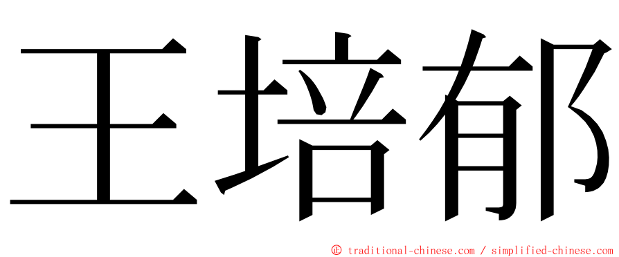 王培郁 ming font