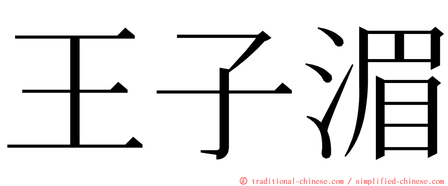 王子湄 ming font