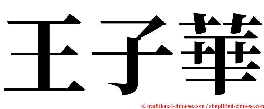 王子華 serif font